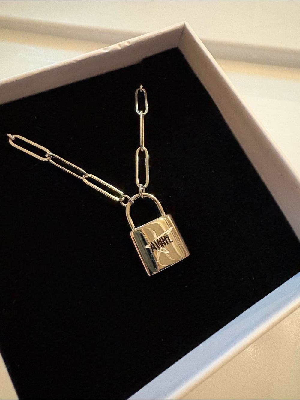 Avril Lavigne Silver Padlock Pendant Necklace with Chain
